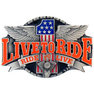 Belt Buckle - Live to Ride